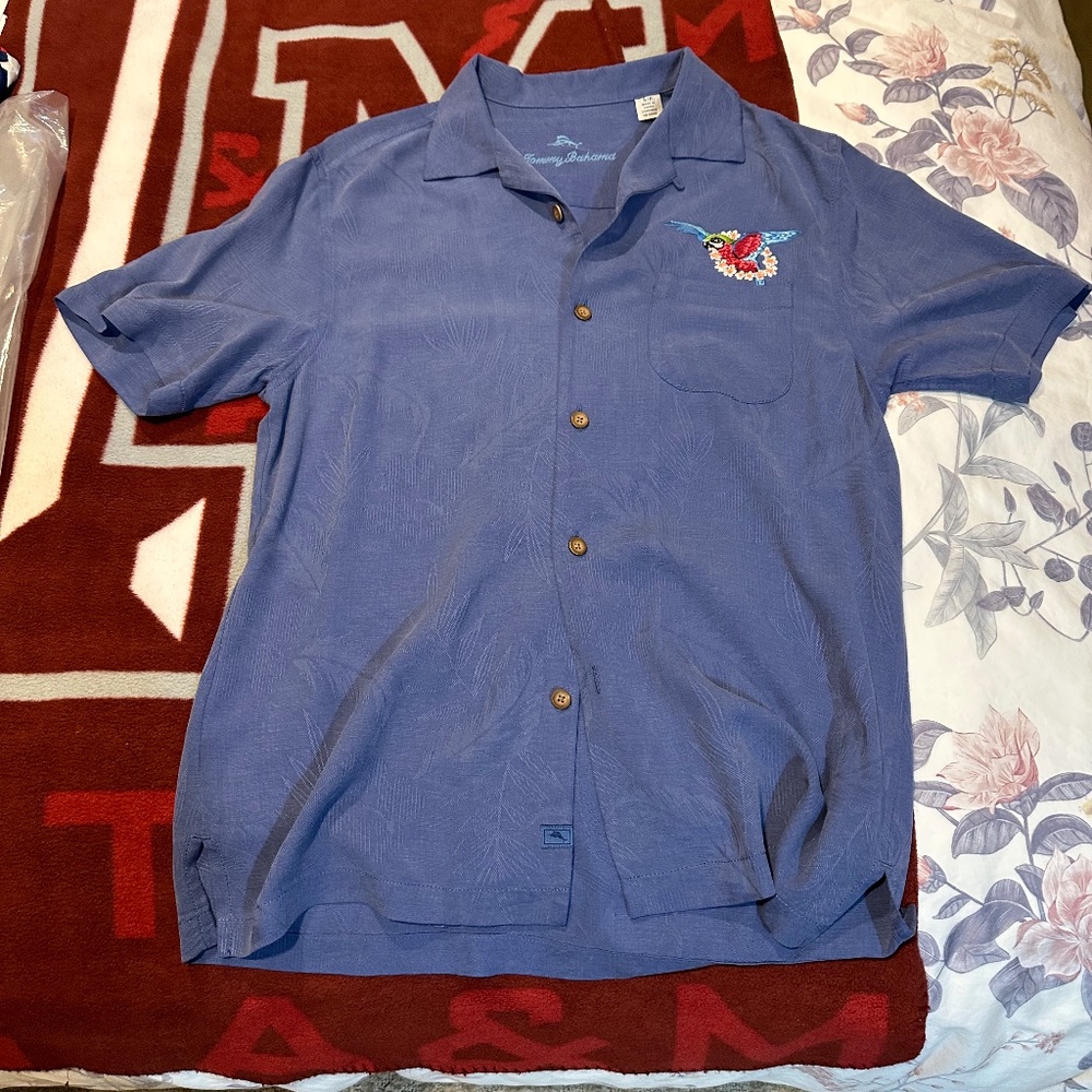 Tommy Bahama Hawaii Hawian Silk Shirt Size Small